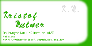 kristof mulner business card